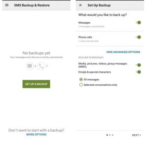 backup SMS Messages on Android