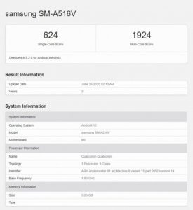 Read more about the article Sighted a new Samsung Galaxy A51s 5G that would exchange Exynos for Qualcomm