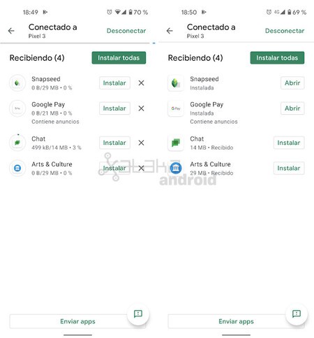 Play Store Compartir Nearby