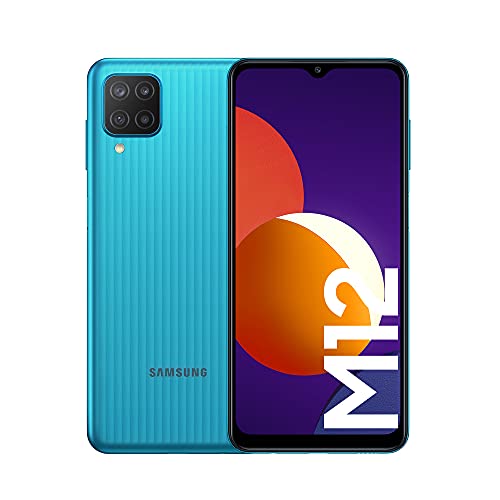 Samsung Galaxy M12 Smartphone with 6.5 Inch Infinity-V TFT LCD Screen, 4 GB of RAM and 64 GB of Expandable Internal Memory, 5000 mAh Battery and Fast Charge Green (ES Version)