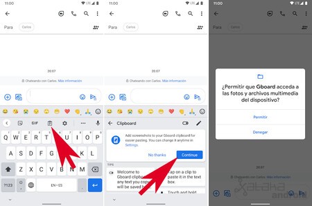 Gboard Clipboard Screenshots