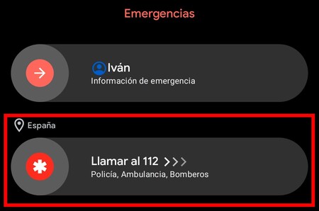 Android 12 now shows the emergency numbers of the place