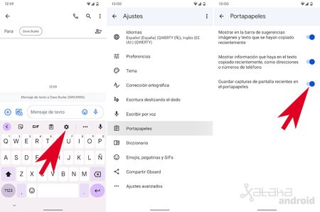 How to save recent screenshots to Gboard clipboard