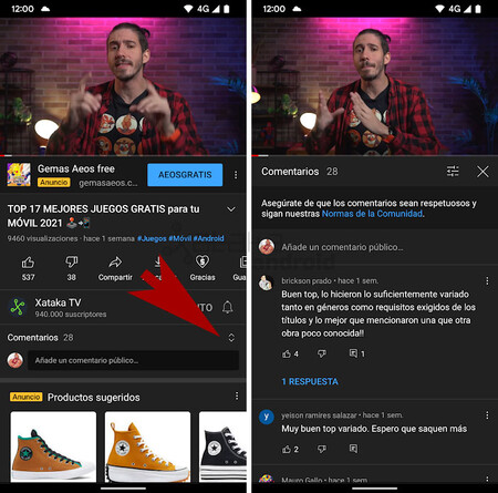 Read more about the article This is how YouTube for Android lets you see comments when playing a video horizontally