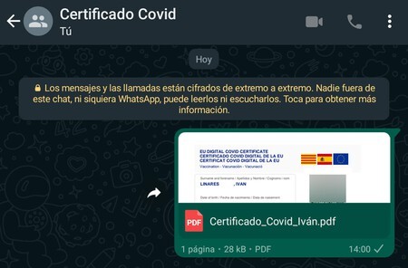 Covid Whatsapp Certificate