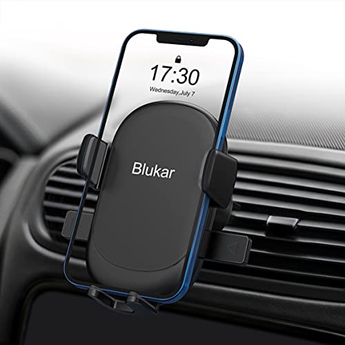 Blukar Mobile Car Holder, Universal Car Phone Holder for Air Vent Grille, 360° Rotation/One Key Launch for iPhone 12/11 and Other 4-6.7 Inch Devices